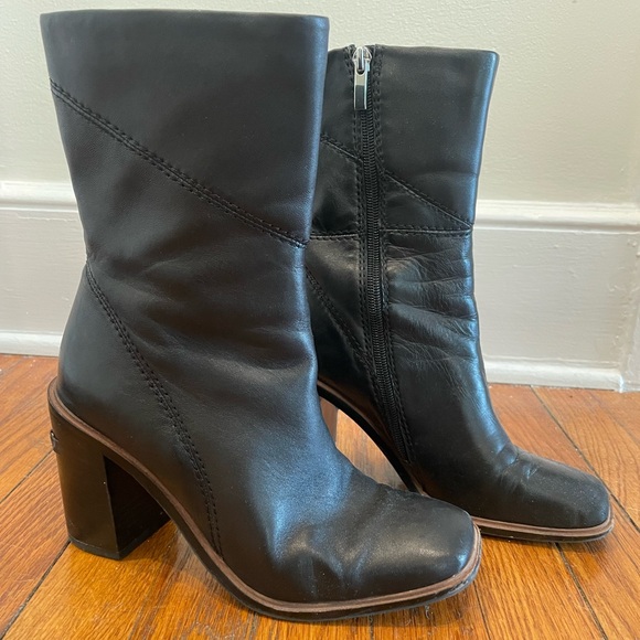 Franco Sarto Square Toe Mid-Calf Bootie - Picture 7 of 14